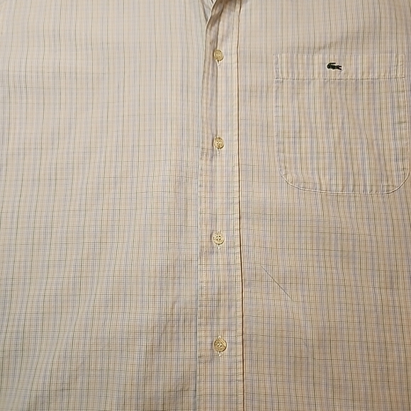 Lacoste Size 42 Dress Shirt Blue, White, Green - Picture 6 of 8